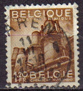 Belgica 1948 Scott 375 Sello Promoción de la exportación Industria Quimica 1,20fr usado Michel 814 